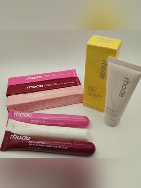 RHODE Bundle Includes Face Wash & 3 Peptide Lip Treatments